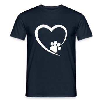 Bouvier bernois mignon cadeau moderne avec coeur - T-shirt homme - marine - Devant - AI Model Male 178 light (178cm)