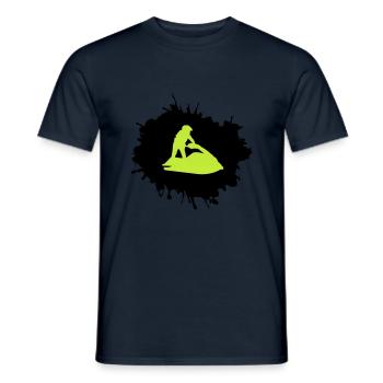 jet ski klecks - Männer T-Shirt - Navy - Vorne - AI Model Male 178 light (178cm)