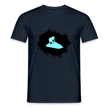 jet ski klecks - Männer T-Shirt - Navy - Vorne - AI Model Male 178 light (178cm)