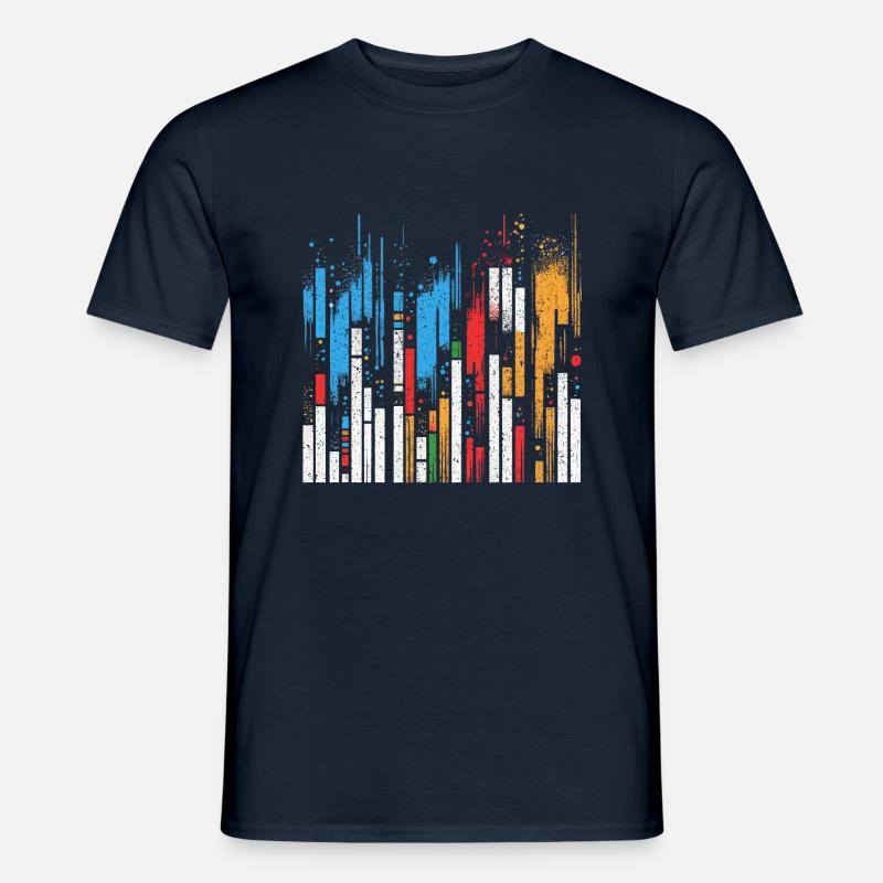 Data Analysis & Charts - Visual Gift Idea - Men’s T-shirt - navy