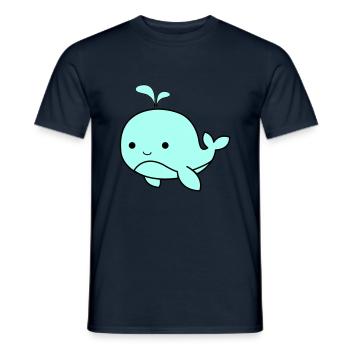 Bébé baleine 02 - T-shirt homme - marine - Devant - AI Model Male 178 light (178cm)