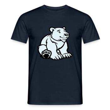 Polar Bear Animal - Men's T-Shirt - navy - Front - AI Model Male 178 light (178cm)