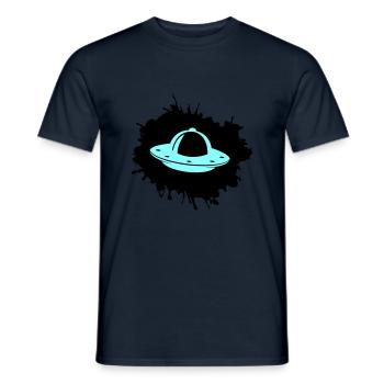 Ufo Klecks - Männer T-Shirt - Navy - Vorne - AI Model Male 178 light (178cm)