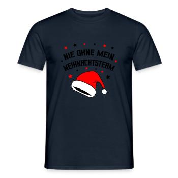Nie ohne mein Weihnachtsteam - Männer T-Shirt - Navy - Vorne - AI Model Male 178 light (178cm)