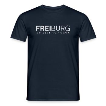 Fribourg, tu es si belle - T-shirt homme - marine - Devant - AI Model Male 178 light (178cm)
