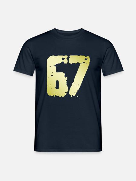 67 Zahl Vintage - Männer T-Shirt - Navy
