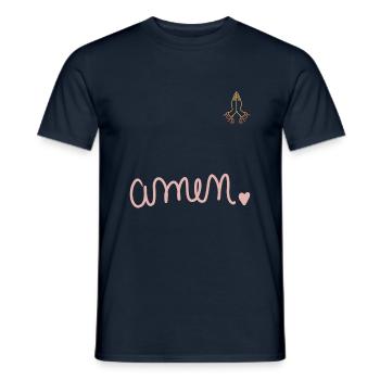 amen - Männer T-Shirt - Navy - Vorne - AI Model Male 178 light (178cm)