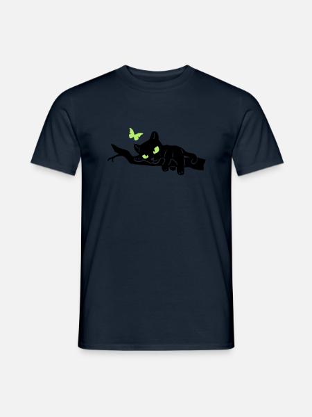 Panther auf Ast - Männer T-Shirt - Navy