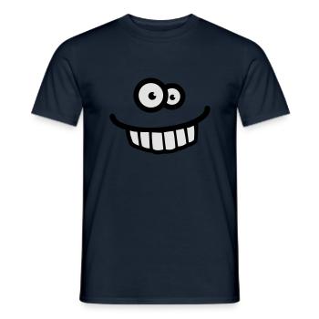 funny_face - Men's T-Shirt - navy - Front - AI Model Male 178 light (178cm)