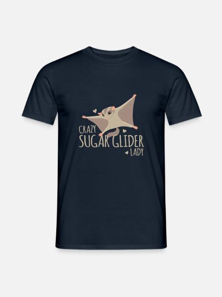 Crazy sugar glider lady! - Men's T-Shirt - navy