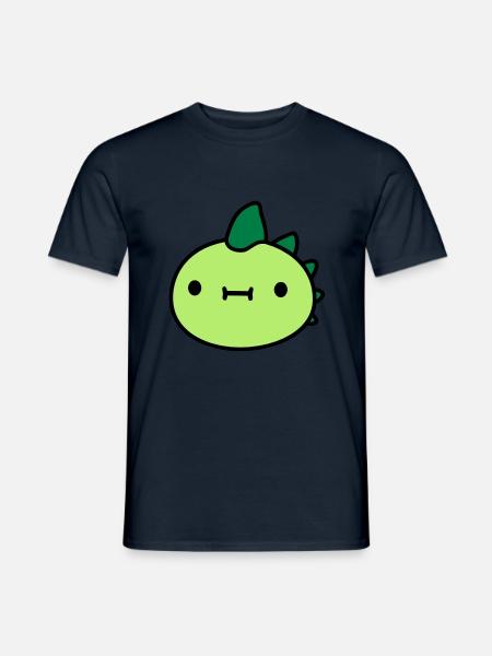 dinosaur head face - Men's T-Shirt - navy