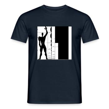 modulor le corbusier - Men's T-Shirt - navy - Front - AI Model Male 178 light (178cm)
