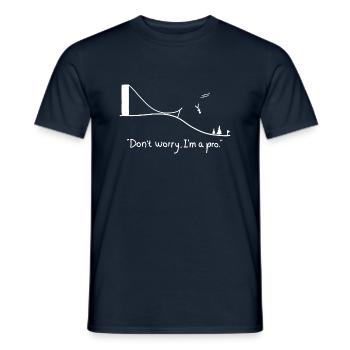 Ski jumping Gift - Men's T-Shirt - navy - Front - AI Model Male 178 light (178cm)