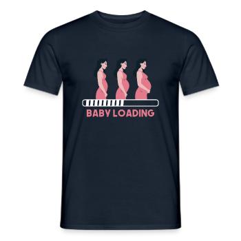 Baby Loading - Men's T-Shirt - navy - Front - AI Model Male 178 light (178cm)