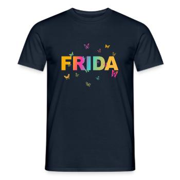 Frid a - Schöner Name mit Schmetterlingen, Mädchen - Männer T-Shirt - Navy - Vorne - AI Model Male 178 light (178cm)