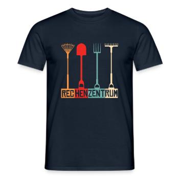 Rechenzentrum Rechner Garten Gärtner - Männer T-Shirt - Navy - Vorne - AI Model Male 178 light (178cm)