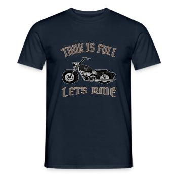 Motorrad Tank ist voll los geht - Männer T-Shirt - Navy - Vorne - AI Model Male 178 light (178cm)