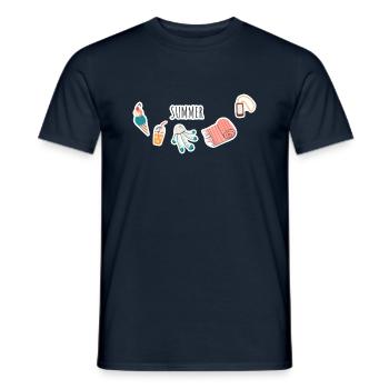 Sommer Alle - Männer T-Shirt - Navy - Vorne - AI Model Male 178 light (178cm)
