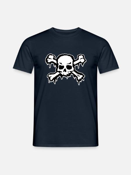 Totenkopf - Männer T-Shirt - Navy