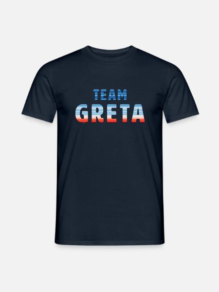 Team Greta | Warming Stripes - Männer T-Shirt - Navy