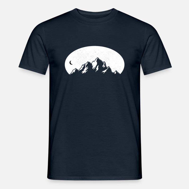 Wanderer Bergdesign - Männer T-Shirt - Navy