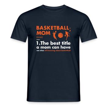 Sports Mom Definition Basketball - Men's T-Shirt - navy - Front - AI Model Male 178 light (178cm)
