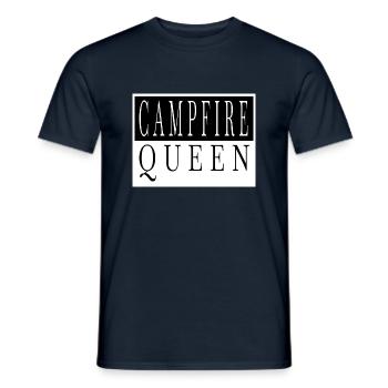 humor camping out breakfast gift idea tent - Männer T-Shirt - Navy - Vorne - AI Model Male 178 light (178cm)