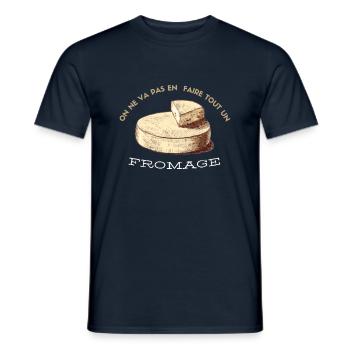 On ne va pas en faire tout un fromage ! - T-shirt homme - marine - Devant - AI Model Male 178 light (178cm)