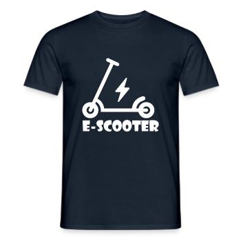 E-Scooter Roller Scooter - Männer T-Shirt - Navy - Vorne - AI Model Male 178 light (178cm)