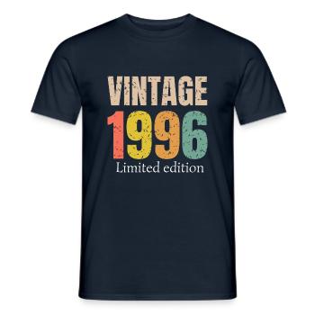Vintage 1996 Limitierte Auflage - Männer T-Shirt - Navy - Vorne - AI Model Male 178 light (178cm)