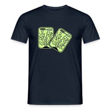 Micro Chip 2 - Men's T-Shirt - navy - Front - AI Model Male 178 light (178cm)