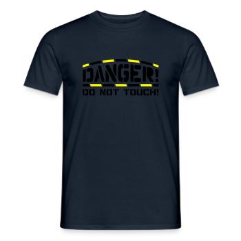 danger_do_not_touch_t2 - T-shirt homme - marine - Devant - AI Model Male 178 light (178cm)