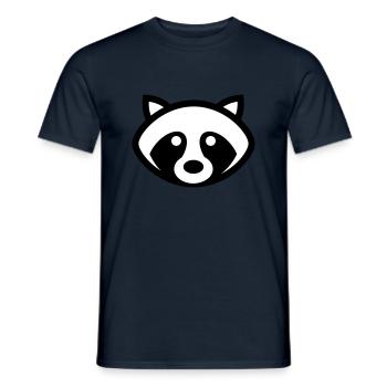 Waschbär Icon - Männer T-Shirt - Navy - Vorne - AI Model Male 178 light (178cm)