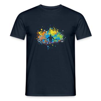 Taches de peinture Aviron - T-shirt homme - marine - Devant - AI Model Male 178 light (178cm)