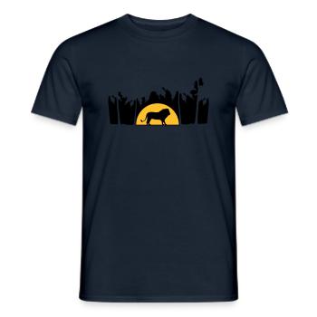 Dschungel Männlicher Löwe - Männer T-Shirt - Navy - Vorne - AI Model Male 178 light (178cm)