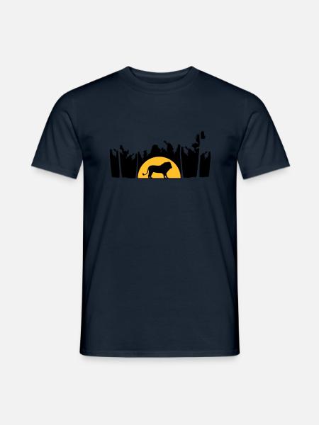 Jungle Male Lion - Men's T-Shirt - navy