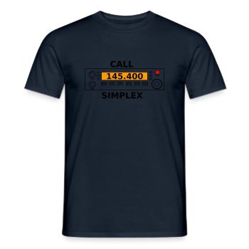 Radio call 145.400Mhz ham radio - Men's T-Shirt - navy - Front - AI Model Male 178 light (178cm)