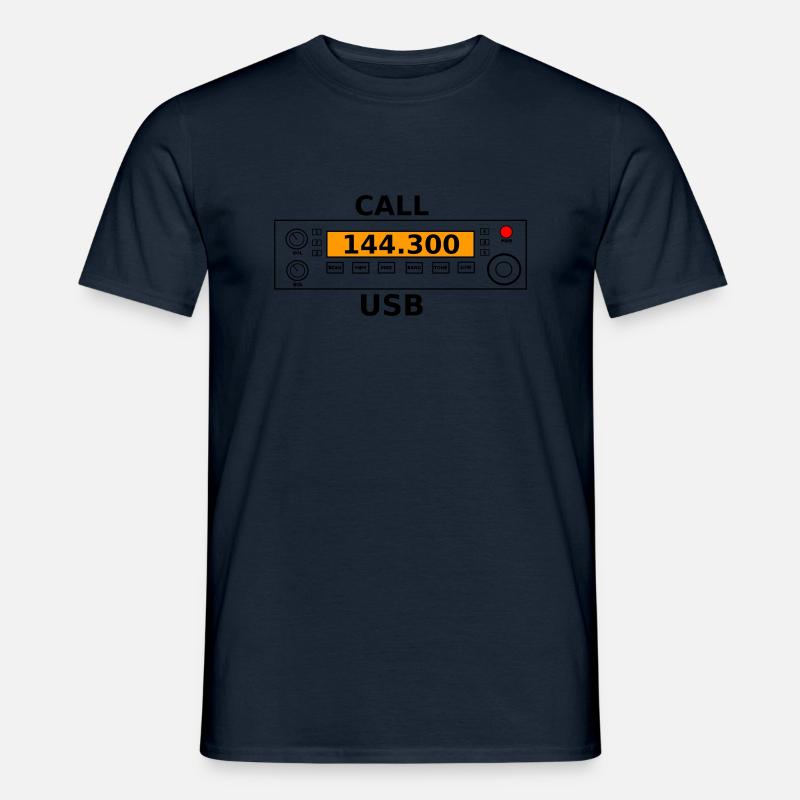 Funkruf 144.300 Mhz Amateurfunk - Männer T-Shirt - Navy
