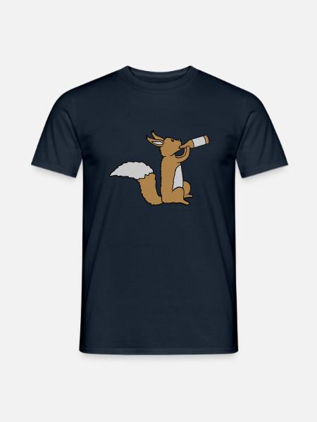 Beer-drinking squirrel - Men's T-Shirt - navy