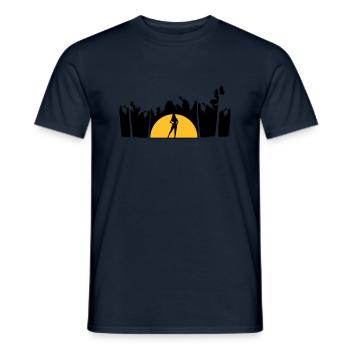 Palm Hot Girl - Men's T-Shirt - navy - Front - AI Model Male 178 light (178cm)