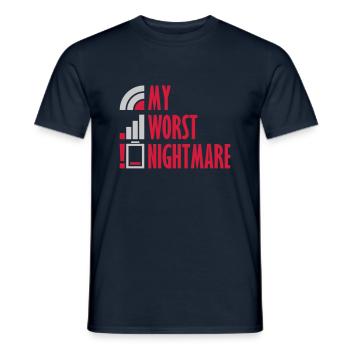 Mon pire cauchemar Logos - T-shirt homme - marine - Devant - AI Model Male 178 light (178cm)