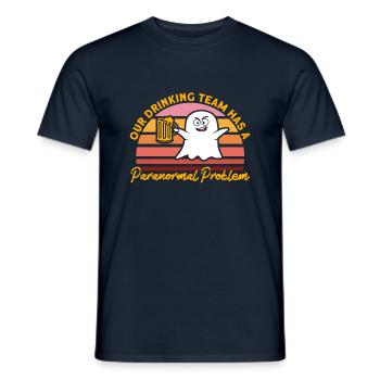 Haunted House Ghost Hunter Ghost Hunt Gift - Men's T-Shirt - navy - Front - AI Model Male 178 light (178cm)