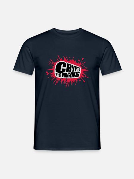 crypto is for virgins - Men's T-Shirt - navy