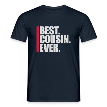 best cousin ever quote - Men's T-Shirt - navy - Front - AI Model Male 178 light (178cm)