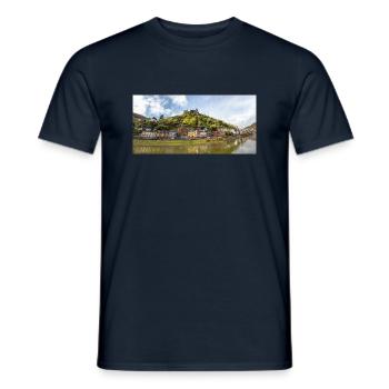 Reichsburg Cochem Rheinland - Männer T-Shirt - Navy - Vorne - AI Model Male 178 light (178cm)