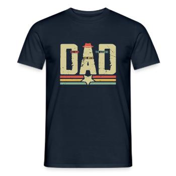 Dad The Man The Myth The Legend - Männer T-Shirt - Navy - Vorne - AI Model Male 178 light (178cm)