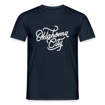 Oklahoma City - T-shirt homme - marine - Devant - AI Model Male 178 light (178cm)
