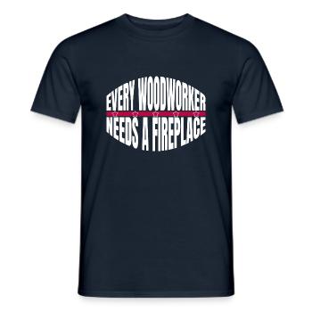 cool logging lumberjackwoodworking carpenter jokes - Men's T-Shirt - navy - Front - AI Model Male 178 light (178cm)