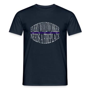 Chop bois idée cadeau permet de jouer charpentier Tshirts - T-shirt homme - marine - Devant - AI Model Male 178 light (178cm)