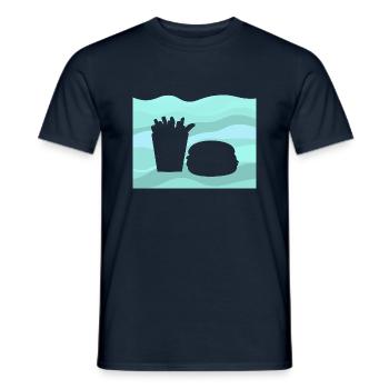 Burger Street Food Fast - Men's T-Shirt - navy - Front - AI Model Male 178 light (178cm)